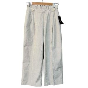 Zara Women's Blue & White Striped High Waisted Wide Leg Pants Size XS NWT!